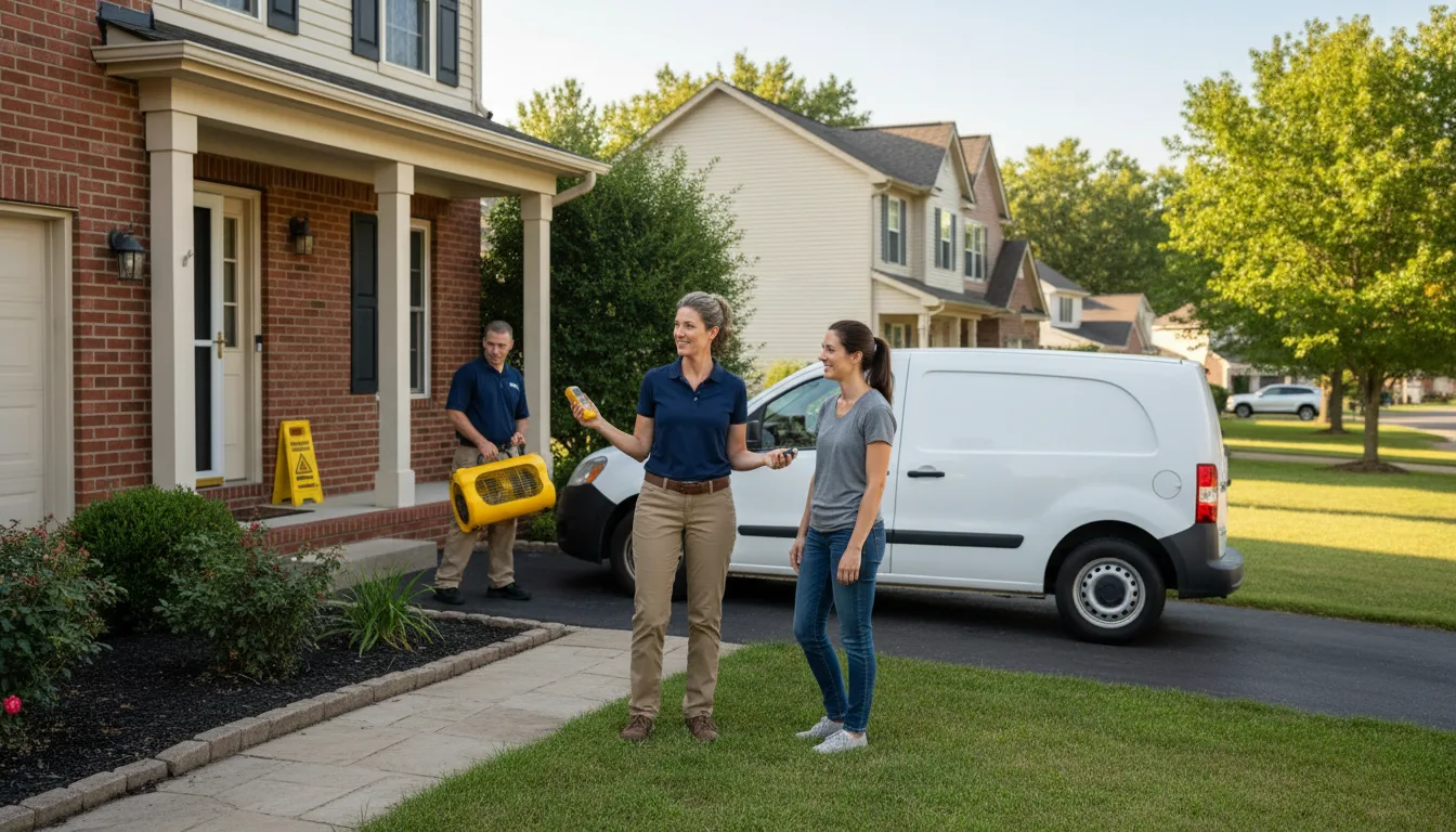Residential water damage restoration in Carmi, IL